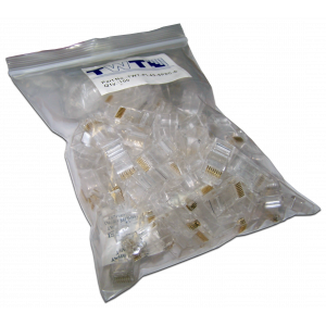 Коннектор RJ45 UTP 8P8C, универсальный, cat.6, 100 шт.